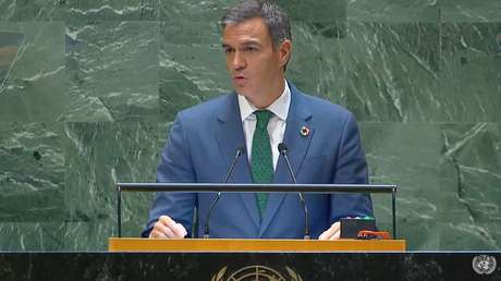 Pedro Sánchez interviene en la Asamblea General de la ONU