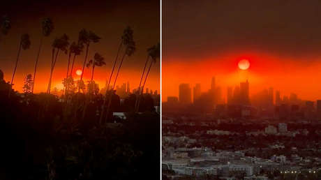 El cielo de Los Ángeles está literalmente ‘en llamas’ en medio de masivos incendios